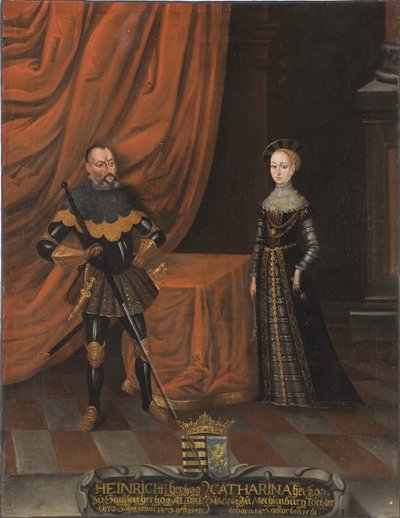 Portrait de Henri IV de Saxe, dit le Pieux et Catherine de Mecklembourg - Unknown artist