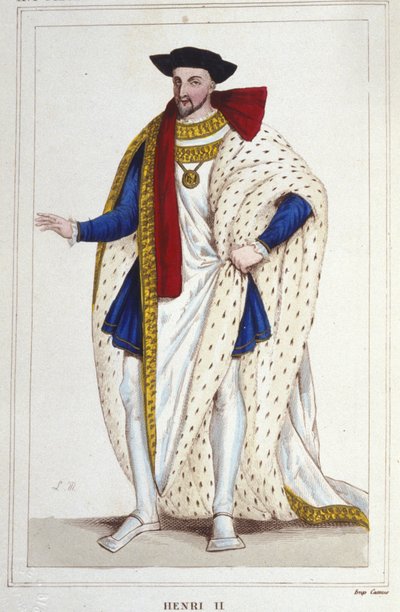 Henri II, roi de France (1519 - 1559) gravure de 1830 - Unknown artist