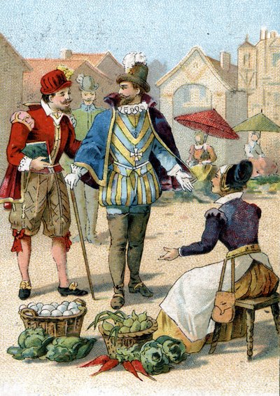 Henri IV Roi de France (1553-1610) dans ses promenades à Paris. - Unknown artist