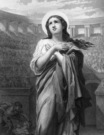 Sainte Félicité. Veuve et martyre romaine. (IIe siècle) dans "Les Saintes Femmes". 1852 - Unknown artist
