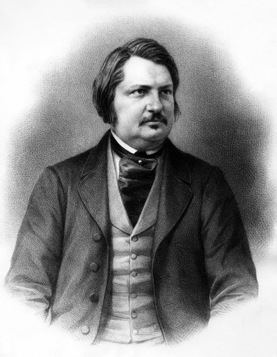 Honoré de Balzac (1799-1850) romancier français, c. 1840 (gravure) - Unknown artist