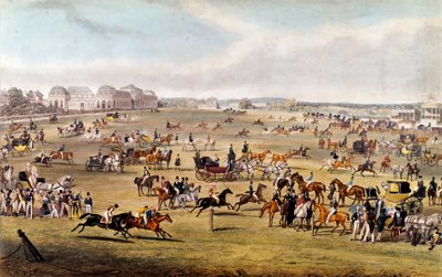 Course de chevaux à Chantilly sous le patronage du duc d