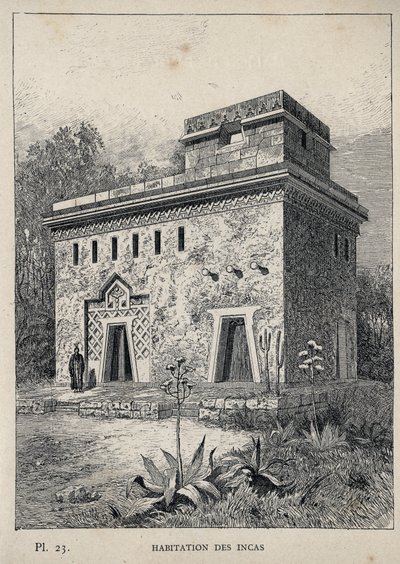 Habitation des Incas - gravure de 1889 dans « Histoire de l