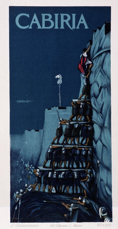 Tour humaine, affiche de « Cabiria », film de Giovanni Pastrone, alias Piero Fosco - Unknown artist