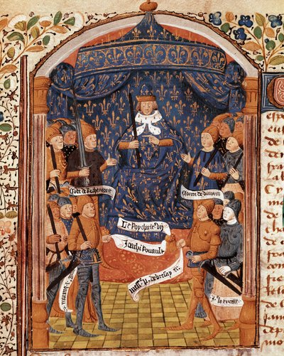 Guerre de Cent Ans : « Le roi Charles VII entouré de hauts dignitaires et Jeanne d