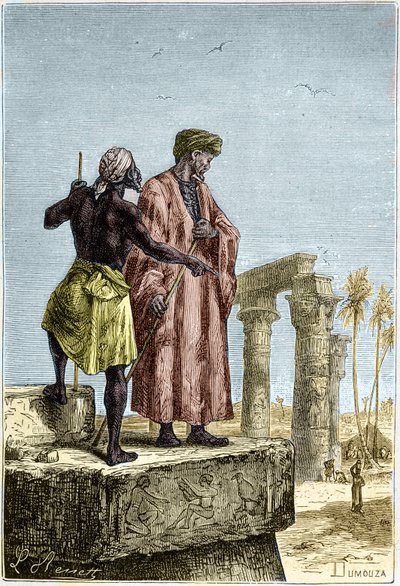 Ibn Battuta (1307-1377) en Égypte - dans "Découverte de la terre" par Jules Verne - Unknown artist