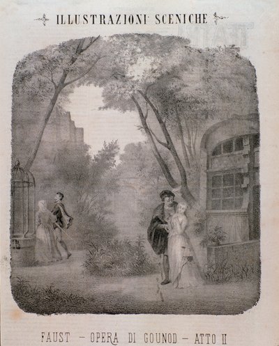 Illustration pour le deuxième acte de Faust par Charles Gounod - Unknown artist