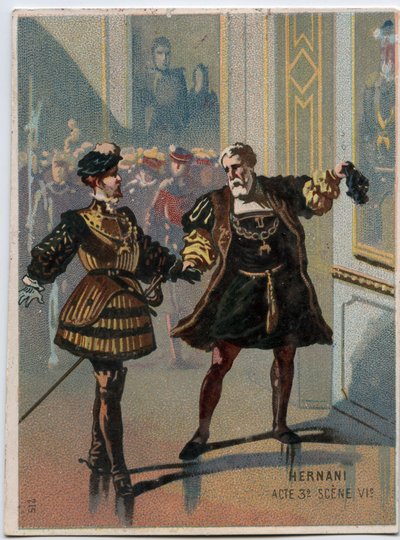 Illustration de « Ernani » par le compositeur italien Giuseppe Verdi, acte 3, scène VI, opéra créé en 1844 d