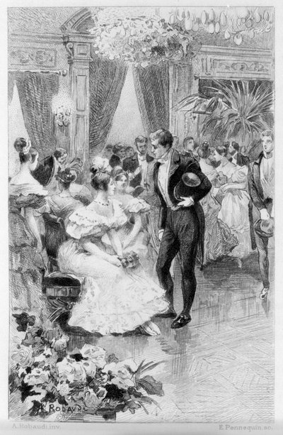 Illustration de « Le Rouge et le Noir » de Stendhal. Gravure de la fin du 19ème siècle - Unknown artist