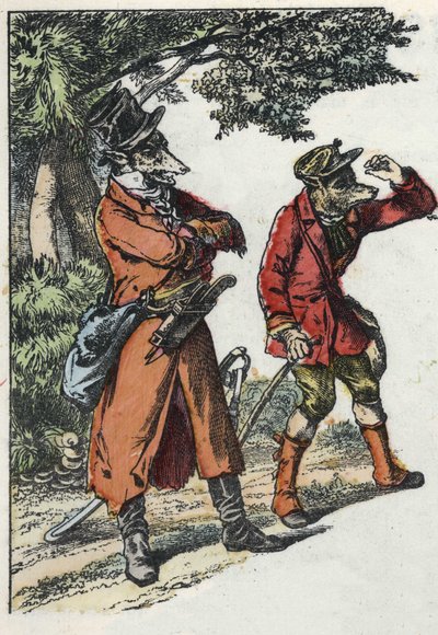 Illustration du conte « Bonne Maman Mouton ». Dans « Contes de la maison pour les petits ». Gravure anonyme du XIXe siècle - Unknown artist