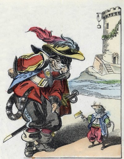 Illustration du conte « Le terrible Raminagrobis et les souris » d