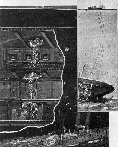 En 1885, le plongeur Alexander Lambert a atteint la chambre au trésor de l