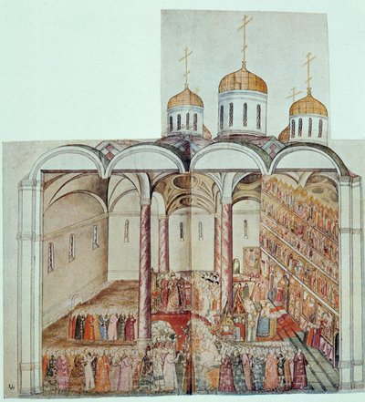 Induction de Michel III, Tsar de Russie (Mikhael Romanov) - Unknown artist