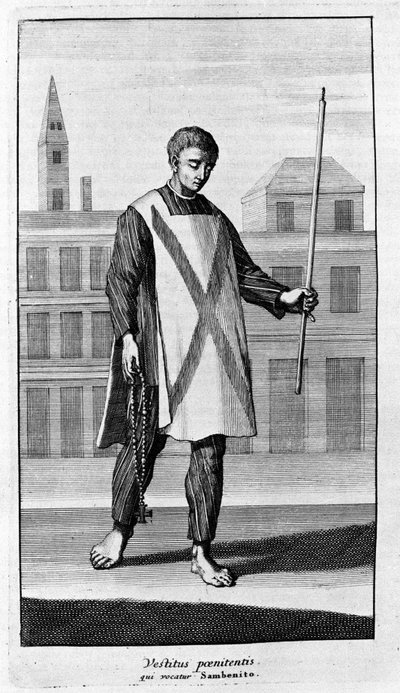 Inquisition. Vêtements de San Benito pour la procession de l