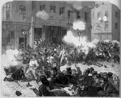 Irlande 1872 : Troubles à Belfast, lutte entre Orangistes et Catholiques. - Unknown artist