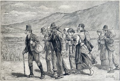 Irlande : travailleurs saisonniers pour la récolte - Unknown artist