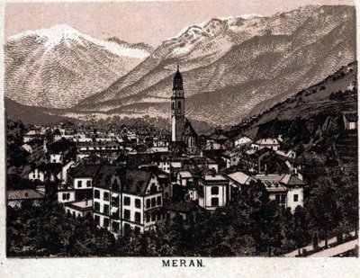 Tyrol italien : vue de la ville de Merano. dans « Le Monde Illustré 168 vues » Sans date (fin XIXe siècle) - Unknown artist