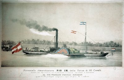 Remorqueur à vapeur italien Pio IX - Unknown artist
