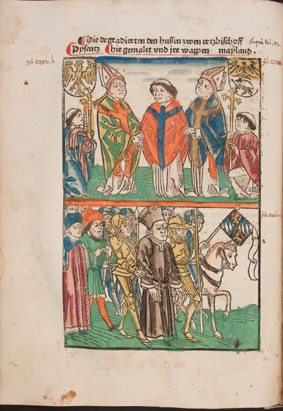 Jan Hus (1365-1415) livré au pouvoir séculier (Illustration de la chronique illustrée de Richental) - Unknown artist