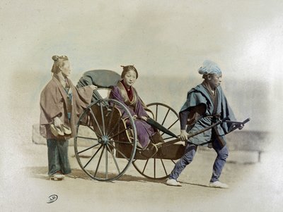 Pousse-pousse japonais, vers 1900 - Unknown artist