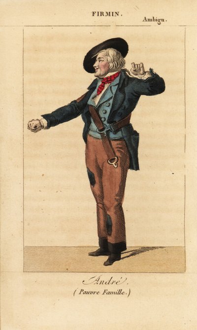 Jean-Baptiste Firmin en André dans le mélodrame Pauvre Famille de Benjamin et Melchior au Théâtre de l