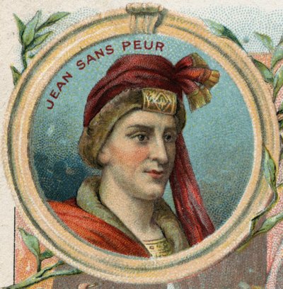 Jean sans Peur (1371-1419), duc de Bourgogne. Chromolithographie fin 19e siècle - Unknown artist