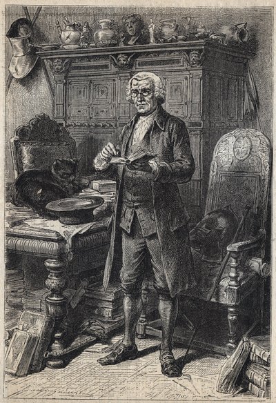 Jonathan Oldenbuck (ou Aldinbbuck) - illustration du 19ème siècle pour le roman « L
