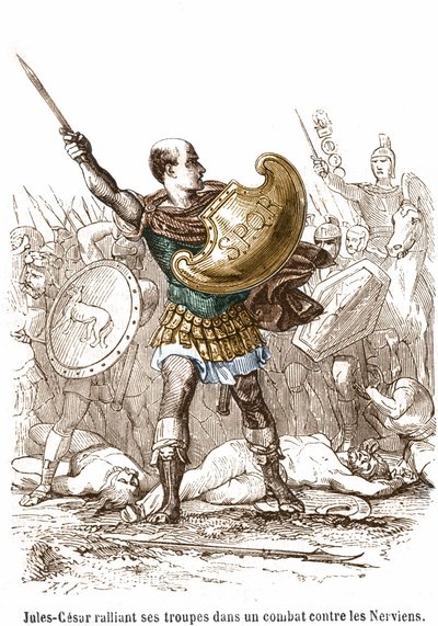 Jules César ralliant ses troupes lors d