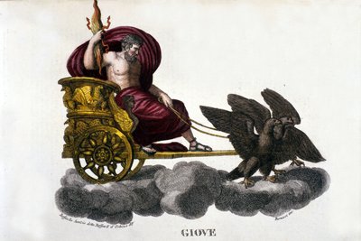 Jupiter (Zeus). Gravure du 19ème siècle. - Unknown artist