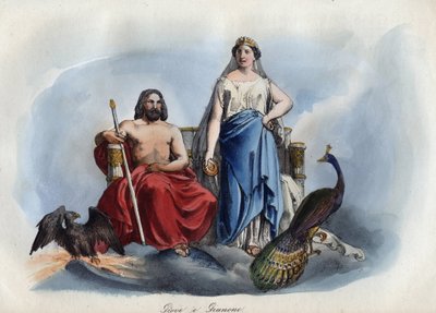 Jupiter et Junon - gravure de « Usi e Costumi di Tutti i Popoli dell