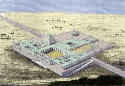 Khorsabad (Irak). Reconstruction du palais de Sargon II, roi d