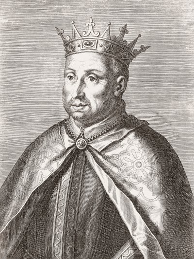 Roi Afonso II du Portugal. Portrait. - Unknown artist