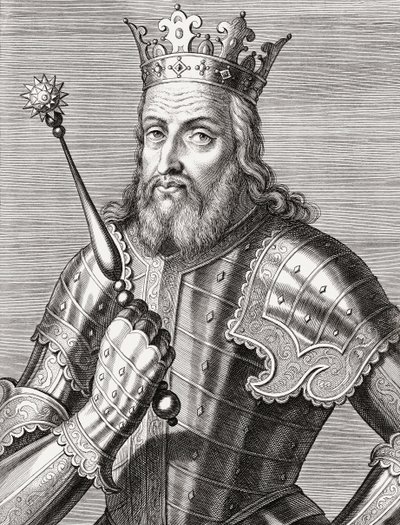 Roi Afonso IV du Portugal. Portrait. - Unknown artist