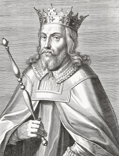 Roi Duarte I du Portugal. Edward I. Portrait. - Unknown artist