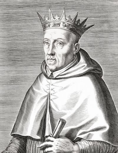 Roi Henri Ier du Portugal et un cardinal. Henrique I. Portrait. - Unknown artist