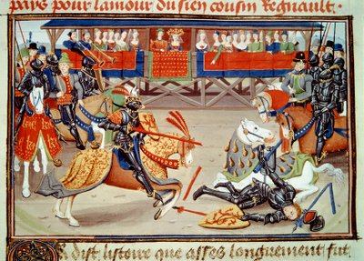 Le roi Richier désarçonnant Guichart de la Morée lors d