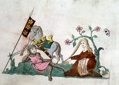 Chevalier et gente dame - reproduction d