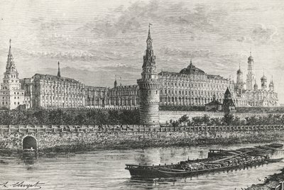 Kremlin à Moscou, Russie, gravure de La Russie libre - Unknown artist