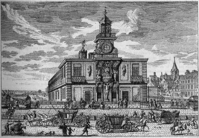 La Samaritaine, pompe à eau située sur le pont Neuf gravure du XVIIe siècle. Gravure dans « La Nature. Revue des sciences et de ses applications aux arts et à l