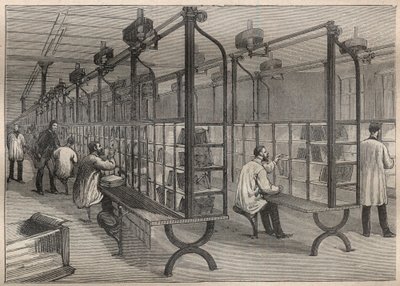 La poste aux lettres : le triage des plis à l
