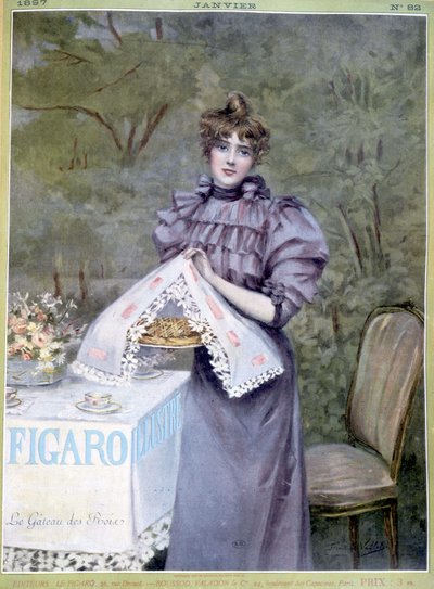 Le cake des rois par Frédéric Vallet - dans "Figaro Illustré", janvier 1897 - Unknown artist