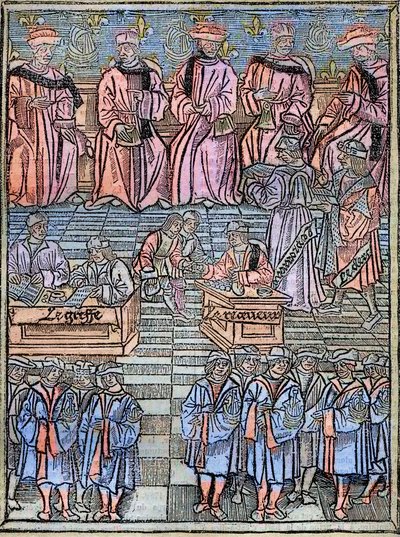 Le prévôt des marchands et les échevins de Paris au 16e siècle gravure d