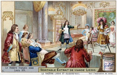 Le théâtre français sous Louis XIV (1638-1715) - Chromolithographie Liebig - Unknown artist