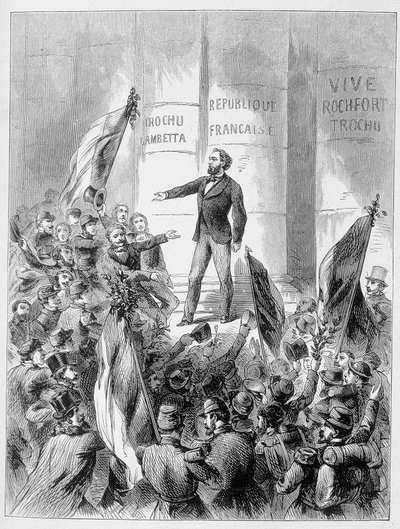 Léon Gambetta annonçant la proclamation de la République le 4 septembre - Unknown artist