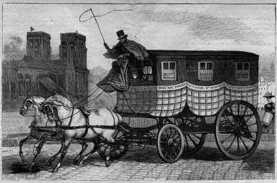 Les Omnibus de Paris au XIXe siècle : le Scottish - gravure de 1892 - Unknown artist