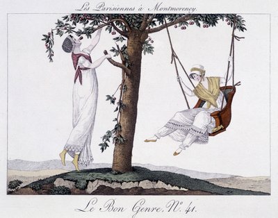 Les Parisiennes à Montmorency (balançoire) - dans "Le Bon Genre" - Unknown artist