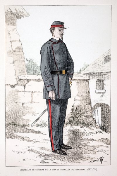 Lieutenant des gardiens de la paix du bataillon de Versailles (1871-1873) (illustration de Histoire du corps des gardiens de la paix) - Unknown artist