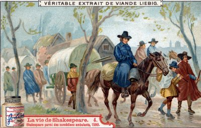 La vie de Shakespeare : Shakespeare parmi les acteurs ambulants - Unknown artist
