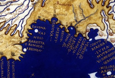 Ligurie. Atlas manuscrit du 15e siècle Berlinghieri. - Unknown artist