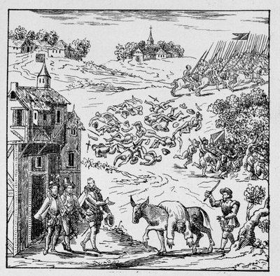 Louis Ier de Bourbon, Prince de Condé (Bourbon-Condé) (1530-1569) fut tué au combat et son corps, mis sur une ânesse, fut amené à Jarnac, exposé à la vue de toute l